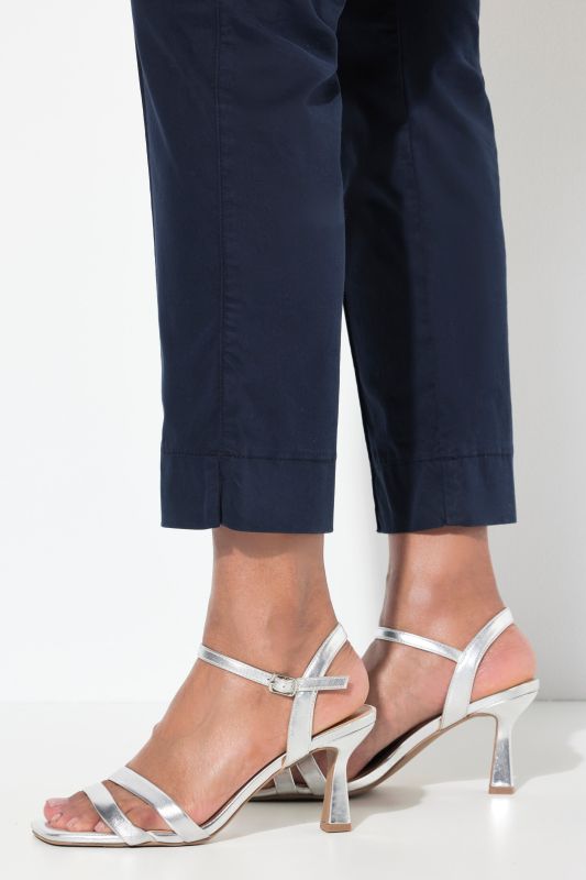 Cigarette Pintuck Elastic Waistband Pants