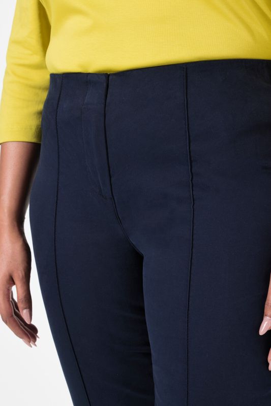 Cigarette Pintuck Elastic Waistband Pants