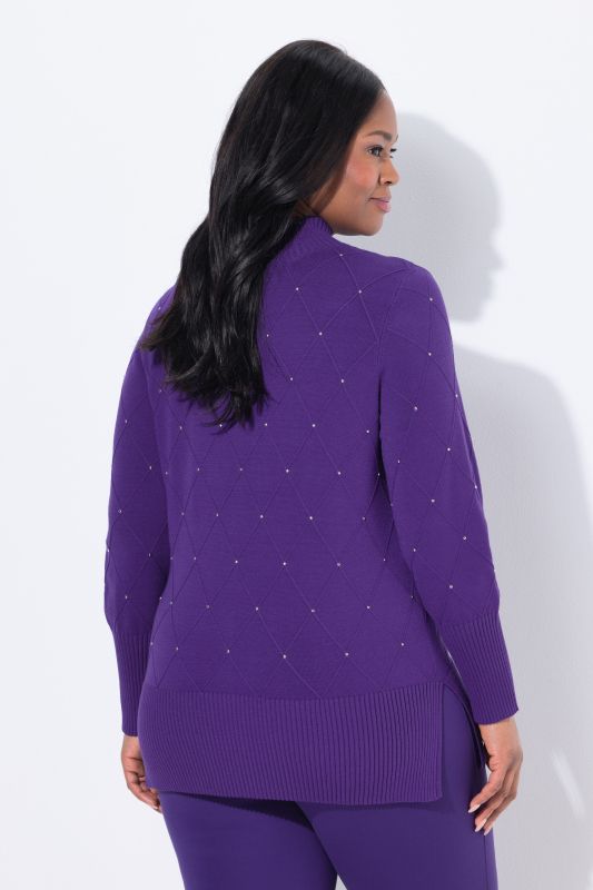 Decorative Grommet Long Sleeve Sweater