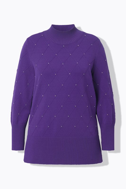 Decorative Grommet Long Sleeve Sweater