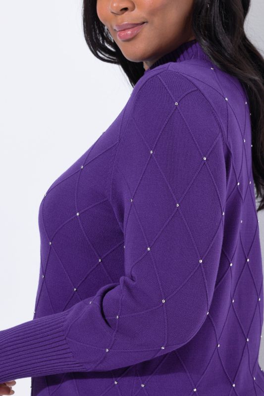 Decorative Grommet Long Sleeve Sweater