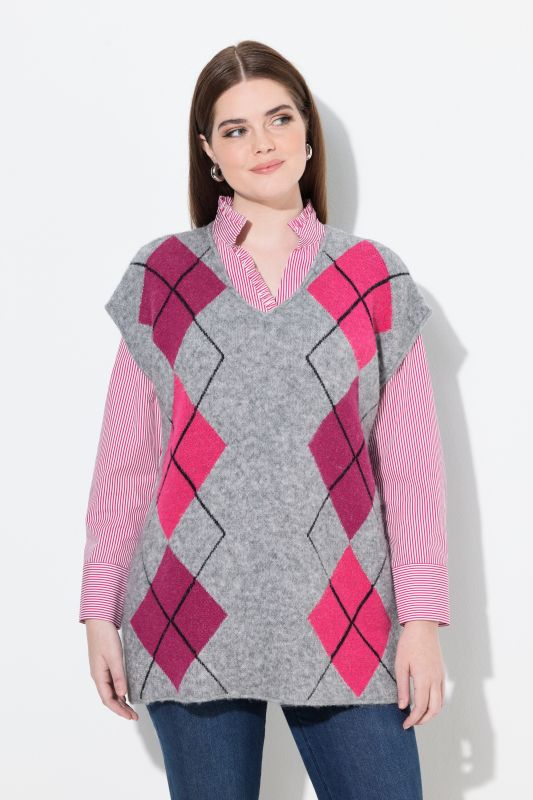 Argyle V-Neck Sweater Vest