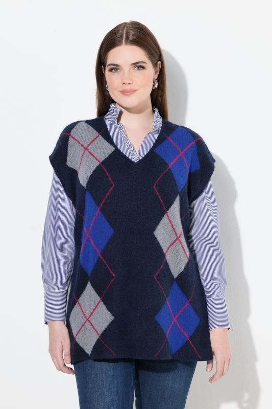 Argyle V-Neck Sweater Vest