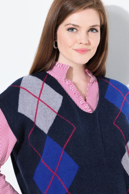 Argyle V-Neck Sweater Vest