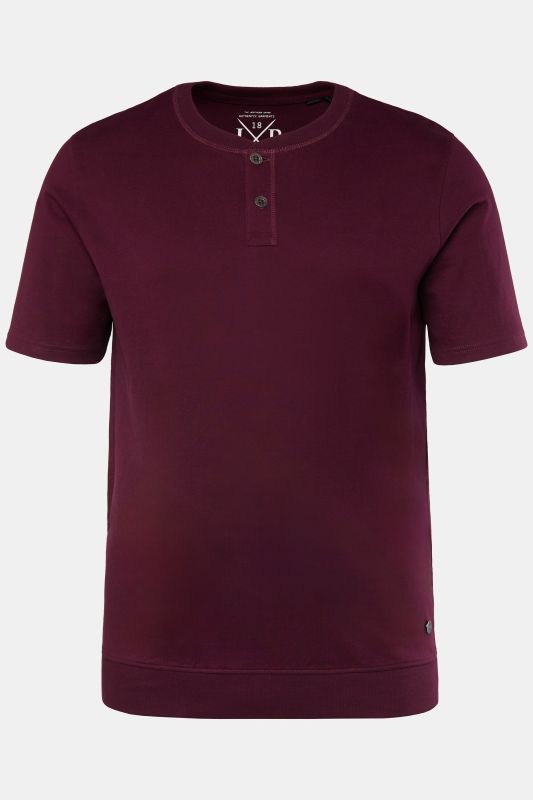Блуза тип Henley с кръгло деколте