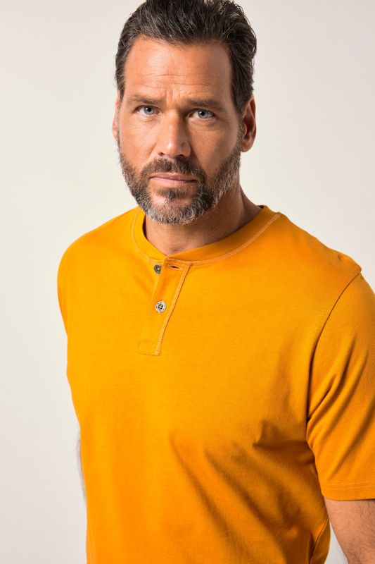 Блуза тип Henley с кръгло деколте