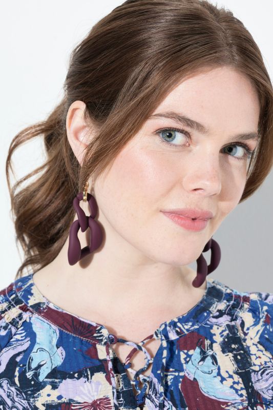 Earrings with large links