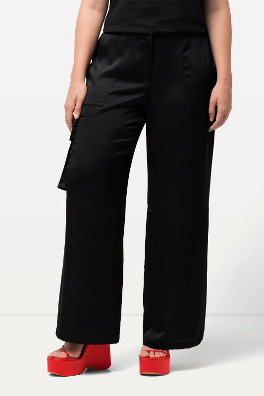 Satin Cargo Pants