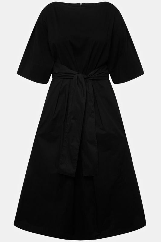 Mixed Fabric Short Sleeve Maxi Dress