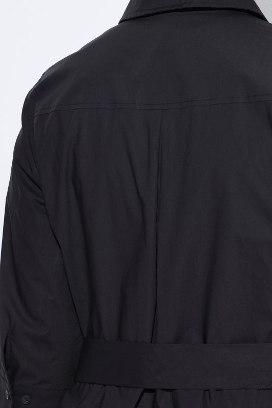 Side Stripe 3/4 Sleeve Shirt Dress