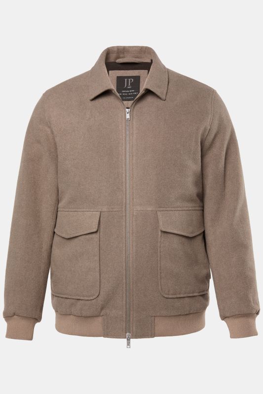 Wool-blend blouson