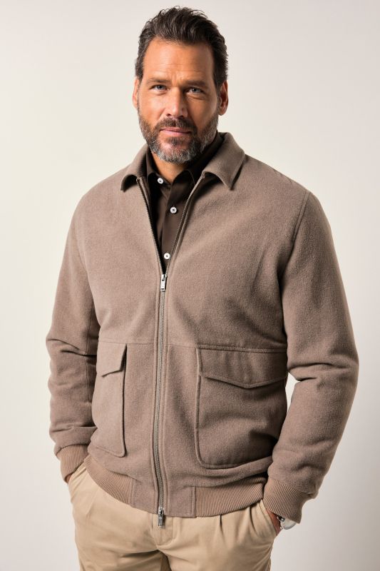 Wool-blend blouson
