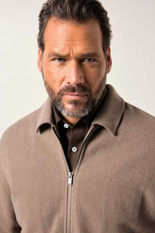 Wool-blend blouson