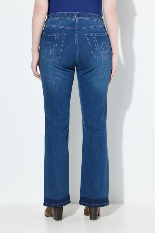 Дънки тип Bootcut с фиксирана талия