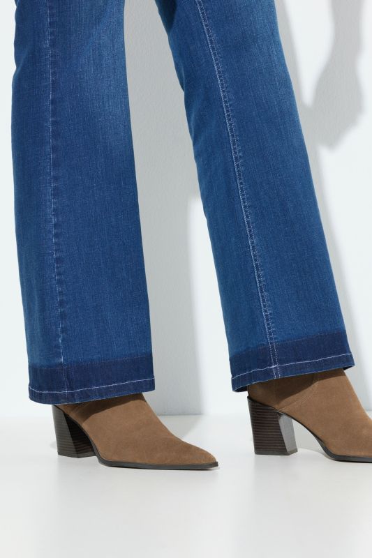 Дънки тип Bootcut с фиксирана талия