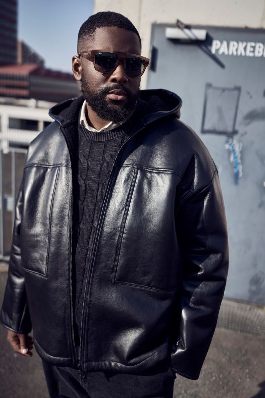 STHUGE hooded leather jacket