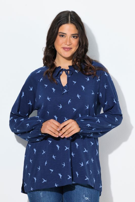 Swallow Print Long Sleeve Tee