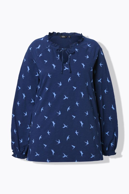 Swallow Print Long Sleeve Tee