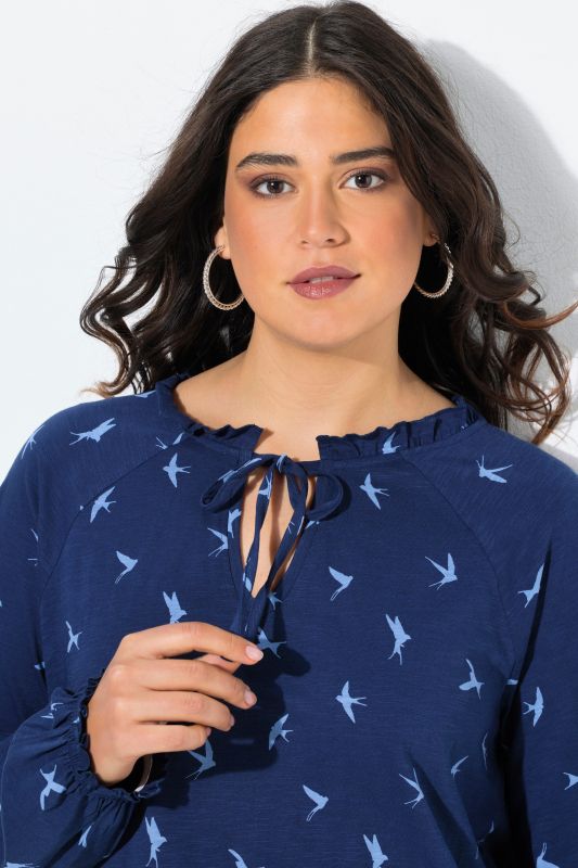 Swallow Print Long Sleeve Tee
