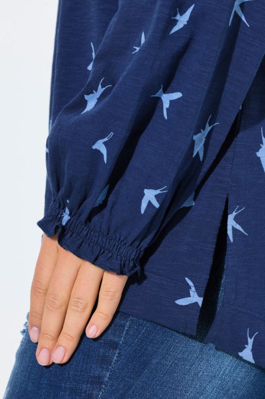 Swallow Print Long Sleeve Tee