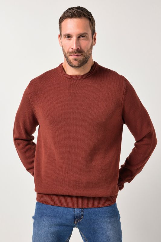 Sweater, round neckline, JP1880 embroidery, cotton