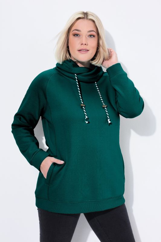 Drawstring Collar Sweatshirt