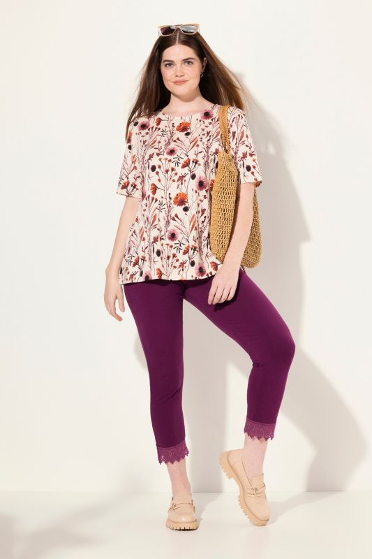 Eco Cotton Lace Trim Leggings