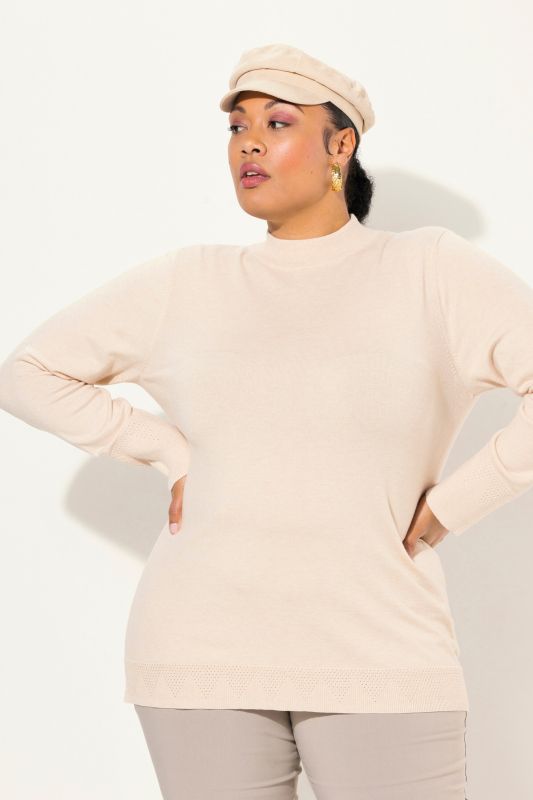 Long Sleeves Mock Turtleneck Sweater