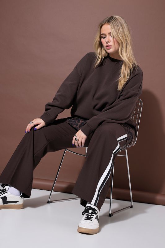 Side Stripe Elastic Waist Pants