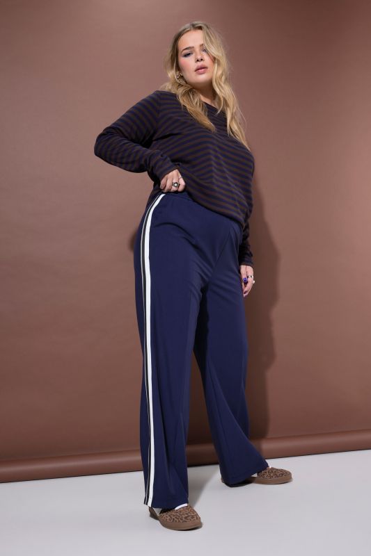 Side Stripe Elastic Waist Pants