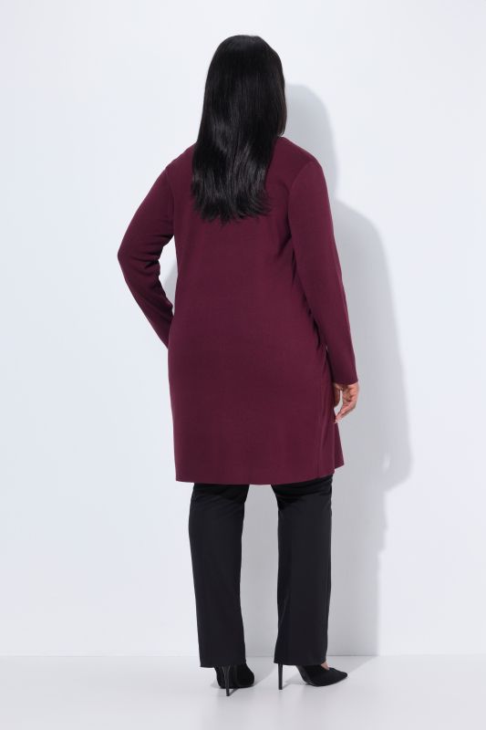 Long Pocket Open Front Cardigan Sweater