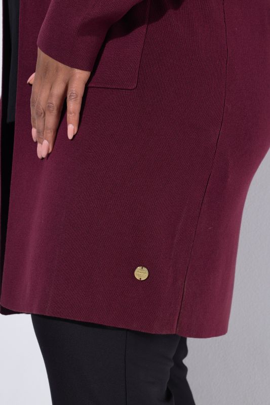 Long Pocket Open Front Cardigan Sweater