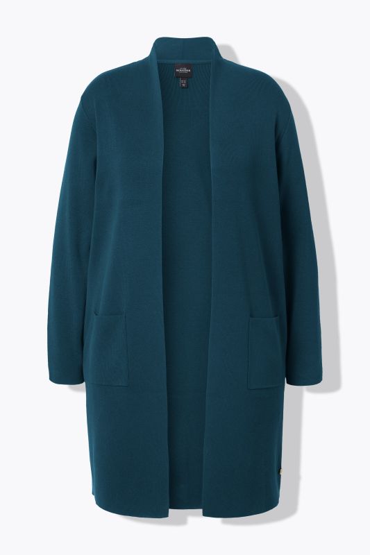 Long Pocket Open Front Cardigan Sweater