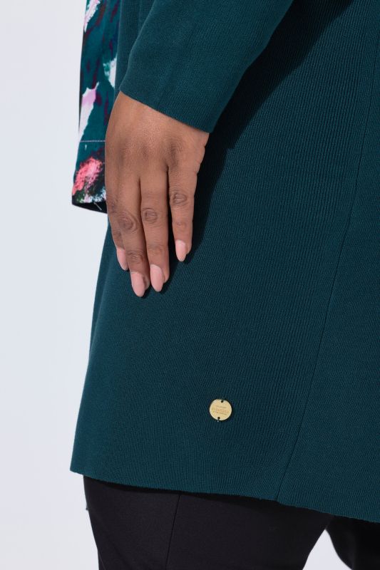 Long Pocket Open Front Cardigan Sweater