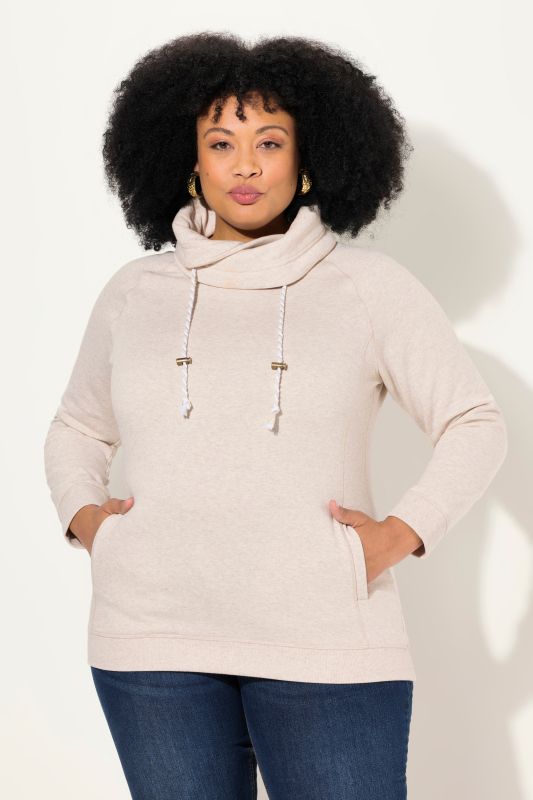 Drawstring Collar Sweatshirt