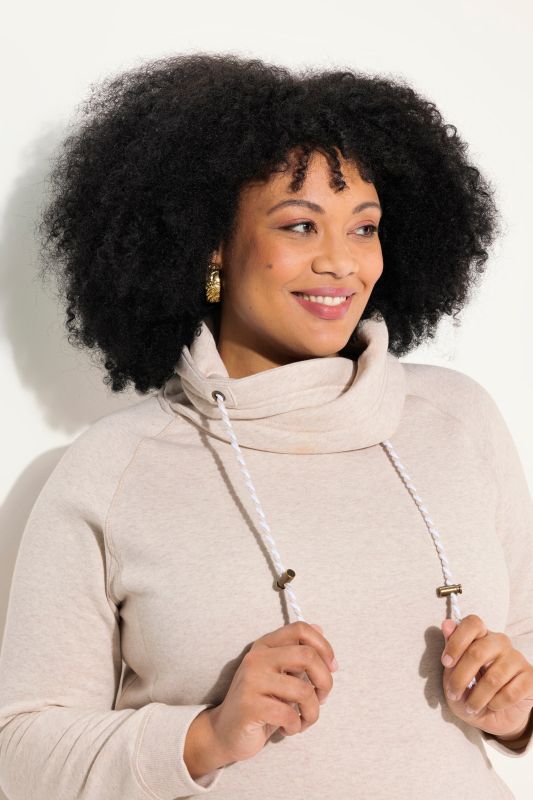 Drawstring Collar Sweatshirt