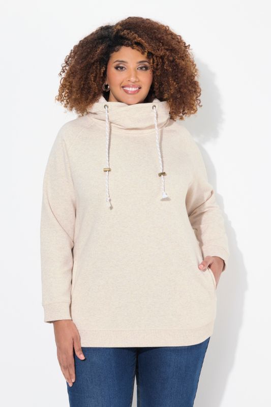 Drawstring Collar Sweatshirt