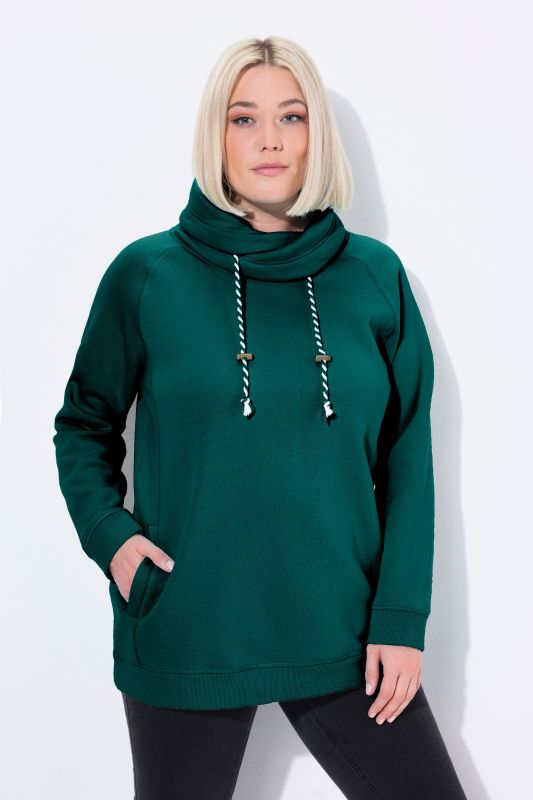 Drawstring Collar Sweatshirt
