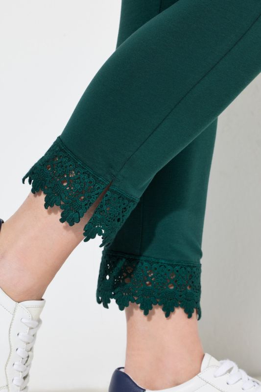 Eco Cotton Lace Trim Leggings