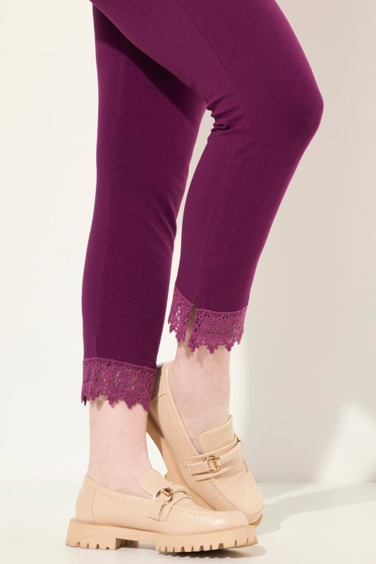 Eco Cotton Lace Trim Leggings