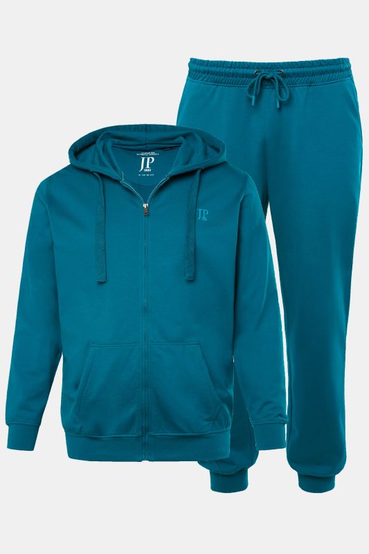 Tracksuit, loungewear, 2-piece, hoodie jacket and trousers, up to size 8XL