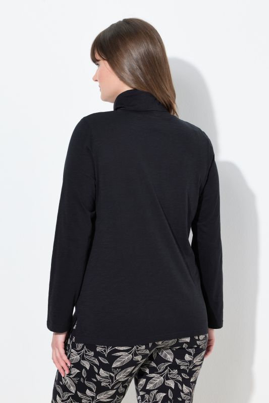 Cotton Knit Slim Fit Turtleneck