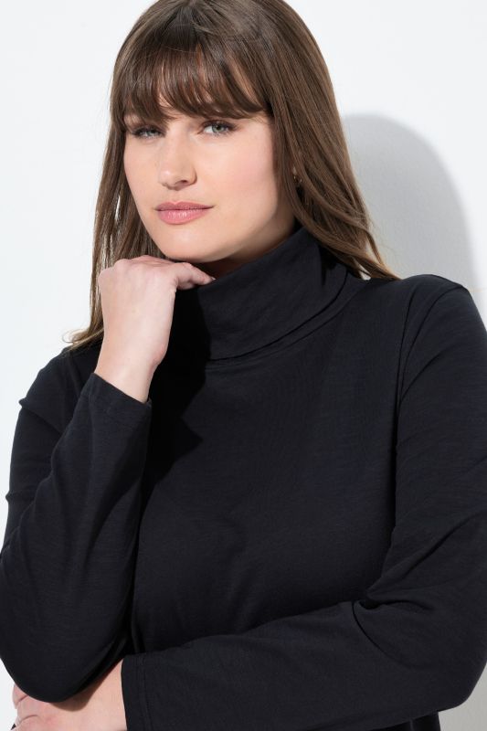 Cotton Knit Slim Fit Turtleneck
