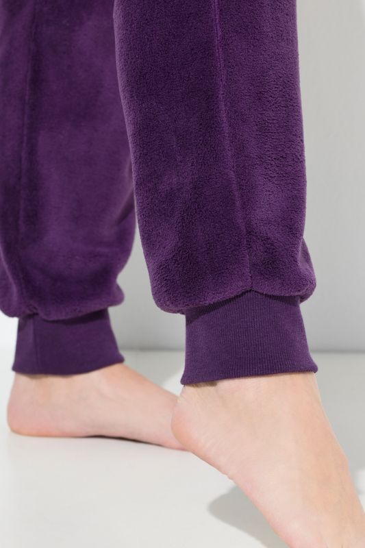 Fleece Tie Front Elastic Waist Stretch Lounge Pants