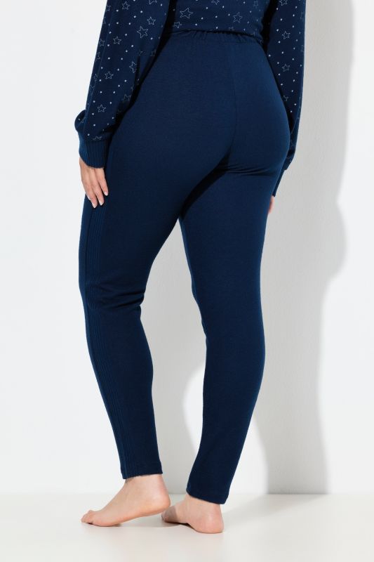Side Stripe Elastic Waist Stretch Knit Lounge Leggings