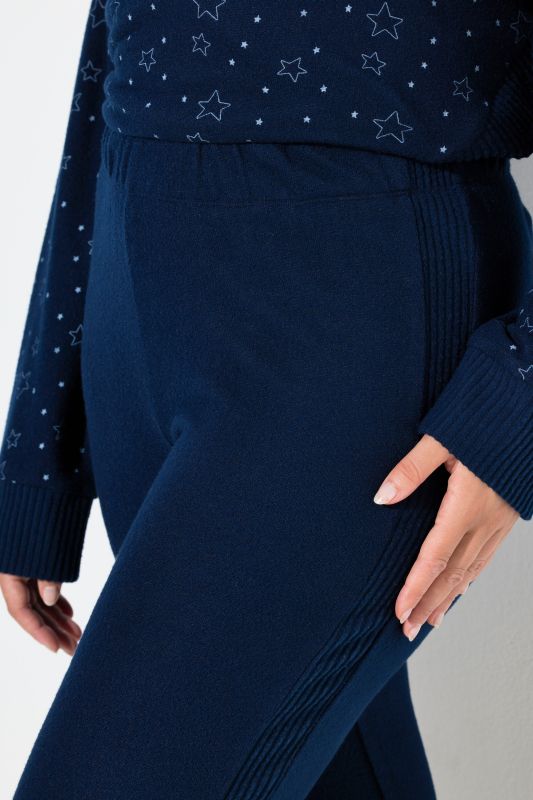 Side Stripe Elastic Waist Stretch Knit Lounge Leggings