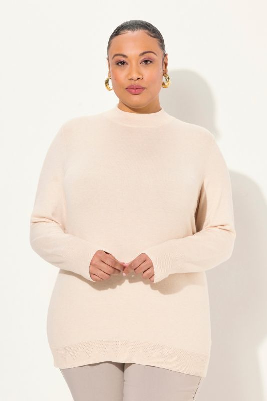 Long Sleeves Mock Turtleneck Sweater