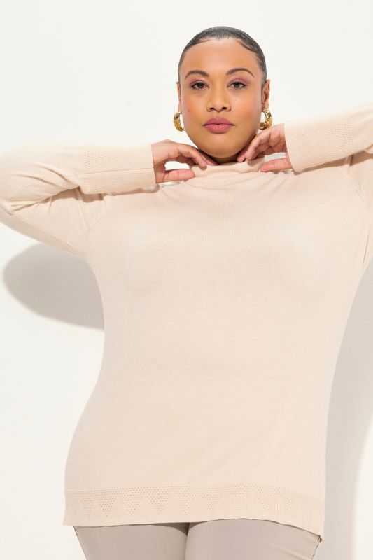 Long Sleeves Mock Turtleneck Sweater