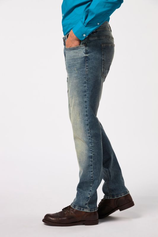 Jeans, denim, FLEXNAMIC®, stomach fit, straight fit, 5-pocket, up to size 36/72