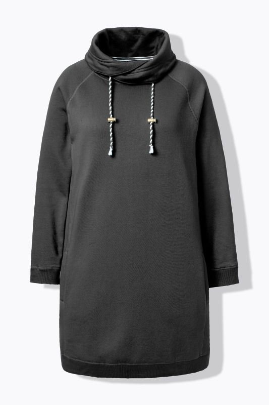 Stand-Up Collar Long Sleeve Sweatshirt Dress